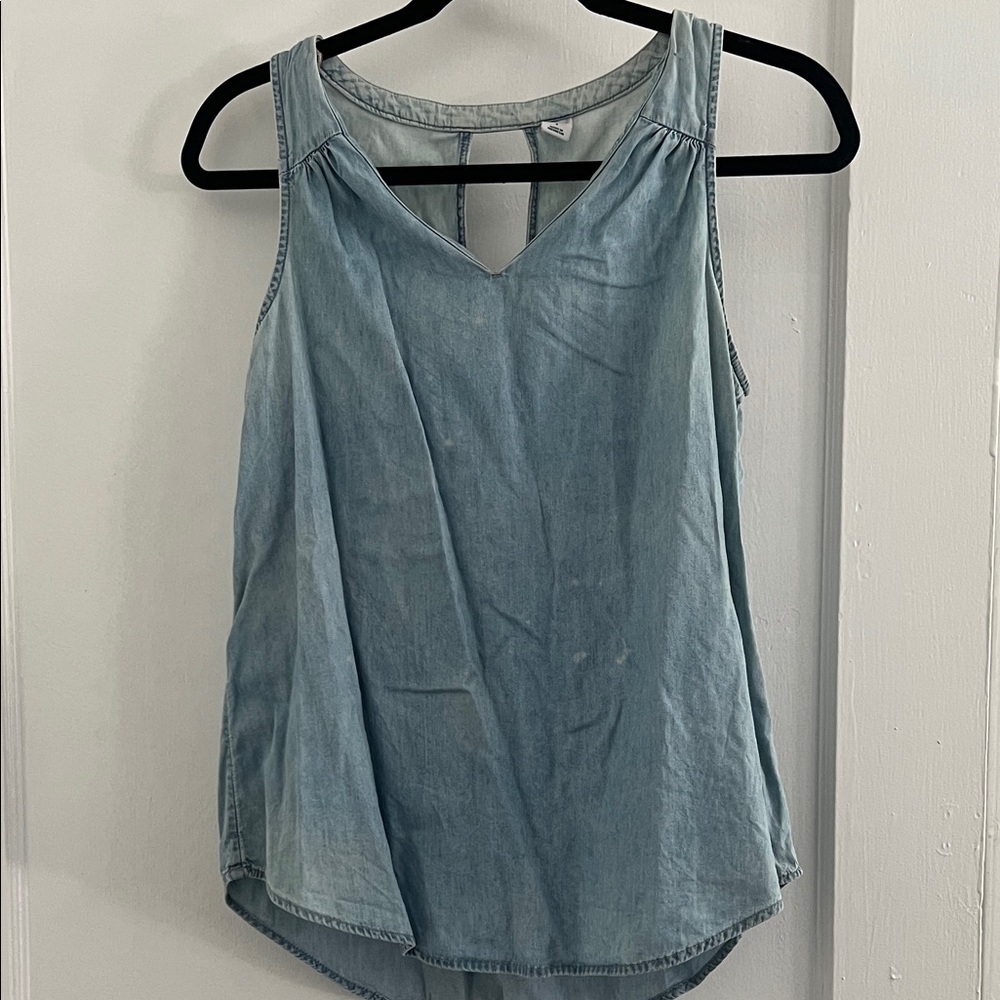 Old Navy Denim Blue Tank Top